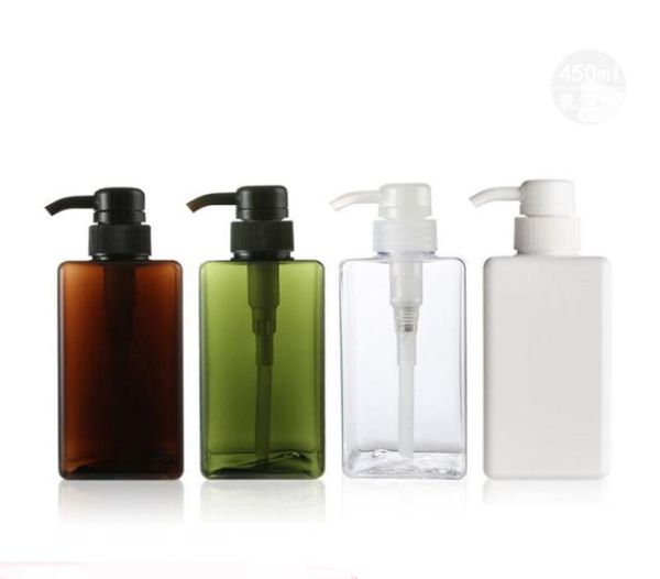 15 once bottiglie di plastica vuote ricaricabili pompa bottiglia dispenser bottiglia vasetti set per bagno cosmetico doccia shampoo balsamo SN1088