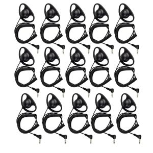 15pcs 3.5mm Listen Only D Shape Earpiece Earhook+mono jack for ICOM Motorola TK