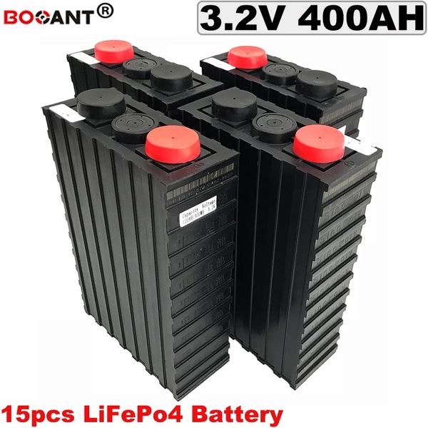 15 Uds 48V 400Ah 3,2 V LiFePo4 batería para bicicleta eléctrica, almacenamiento de energía Solar batería de litio DIY 12V 24V 36V 48V 60V 72V batería