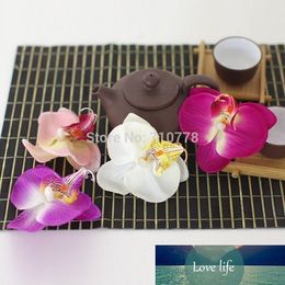 15 pièces 9CM artificielle fausse soie orchidée tête de fleur pour bricolage guirlande de fleurs chapeaux porter accessoire décoratif