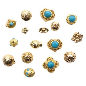 15 pièces Style chinois sable or cloisonné émail pendentif à breloque bricolage rétro Unique breloques hommes et femmes bijoux accessoires