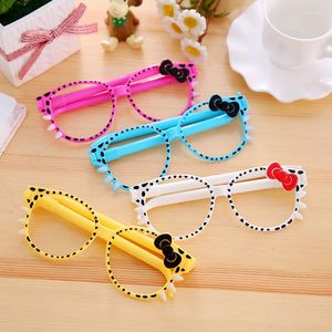 15 pièces lunettes créatives arc stylo à bille papeterie école fournitures de bureau mignon enfants cadeau encre bleue