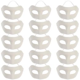 15 stks DIY Overschilderbaar Blanco Masker Papier Kunst Maskers DIY Blanco Maskers DIY Schilderen Maskers voor Maskerade Cosplay Party