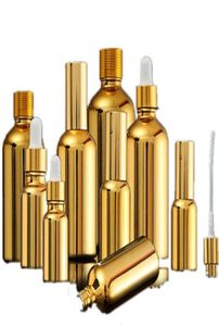 15pcs Gold Glass Essential Huile Essential Bouteilles Fial Cosmetic Serum Pumple d'emballage sérum Pompe ATOMERIE BOUTEILLE POPIRAGE POPIRE POSTE 52030ML 209984611