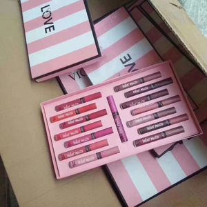 15 pièces Lipgloss mat liquide brillant à lèvres ensemble Rouge à lèvres Rouge à levre Kit