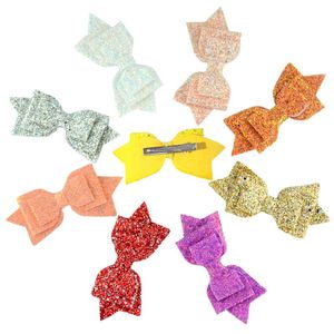 15 pièces/lot mignon paillettes Mini cheveux arcs arc-en-ciel paillettes petites filles pinces à cheveux à la main brillance épingles à cheveux Barrettes enfants coiffure