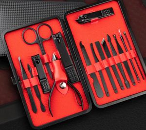 15 pièces ensemble de manucure pédicure ciseaux pince à épiler couteau oreille Pick utilitaire coupe-ongles Kit, ensemble d'outils de soin des ongles en acier inoxydable 1 pièces