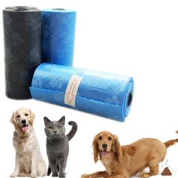 15Pcs Praktische Hond Afval Kak Zak Dispenser Prullenbak Vuilnis Kat Doggy Poep Collectie Bags236Z