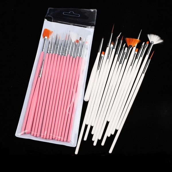 15 unids/set pinceles para decoración de uñas, juego de pinceles, herramientas, bolígrafo de pintura para puntas de uñas postizas, pinceles para esmalte de uñas en Gel UV LX2683