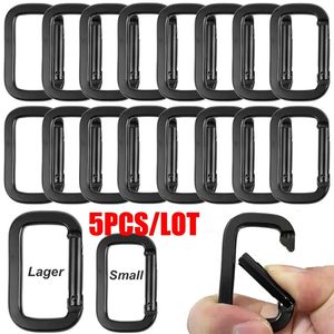 15pcs Squarering Carabiner Buckles Spring Carabiners Snap Hooks Clip Keychain Outdoor Backpack Pendant Pendant Camping Tools 240531