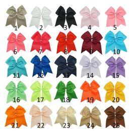 15 pcslot 8 Grote Effen Lint Cheer Boog Met Krokodillenklemmen Cheerleading Dans Bogen Voor Meisjes Barrette AccessoiresZZ