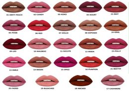 15pcslot vendant du rouge à lèvres mate maquiagem batom de longue durée maquillage de maquillage lèvre maquillage maquilleur maquilleur Batons3310139