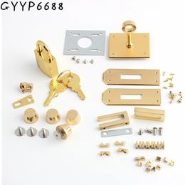 15sets Gold Silver en acier inoxydable Rectangle Eyelets Hanger Clasf Locks pour femmes sacs à main DIY Sacs à bandoulière Accessoires 231227