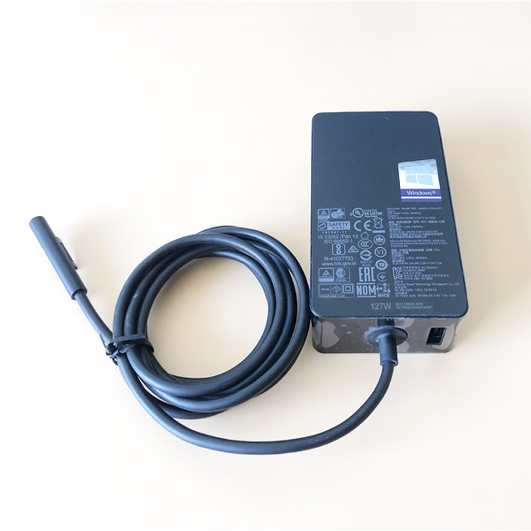 127W本物のMicrosoft Surface Charger 15V 8A Surface Power Power Ac Adapter for Book Go 3 2 1 Pro 8 7 6ラップトップスタジオ高速充電器1932