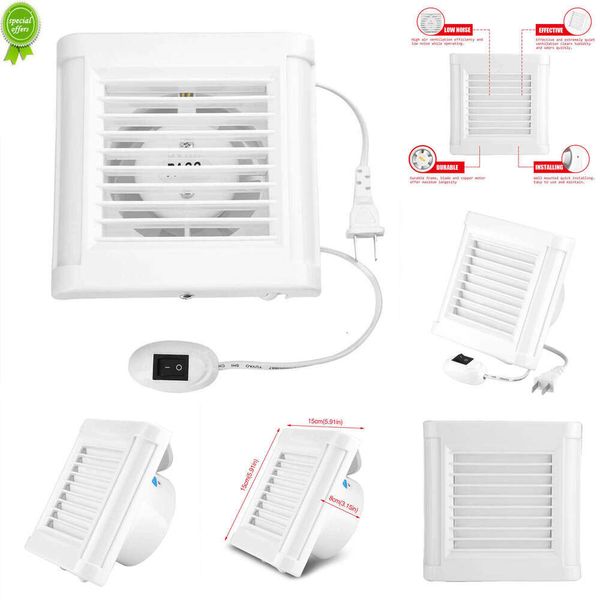 15W 15x15x88 cm Ventilador de escape montada en la pared BAJO BAJO BAJO HOGAR COCINA Ventilación de ventilación de aire CN enchufe 220V