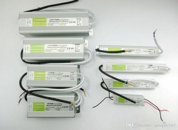 15W 20W 30W 60W impermeable impermeabilizando el controlador de alimentación LED al aire libre 100240V AC a 12V 24V DC Transformador IP67 para el módulo LED y Strip2195193