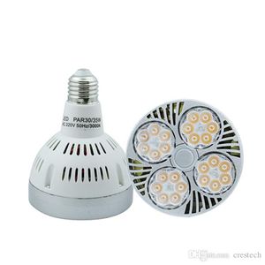 Bombillas LED 15W 24W 35W PAR30 iluminación puntual foco e27 para luz de seguimiento de proyectos Bombillas de ángulo de haz de 15 grados LED con LED Osram SMD3030