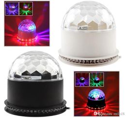 15W 2in1 Voice-geactiveerde RGB Crystal Magic Ball 48 LED's Stage Lighting Effect Lichtlamp LED LIDEN Auto voor Disco Party