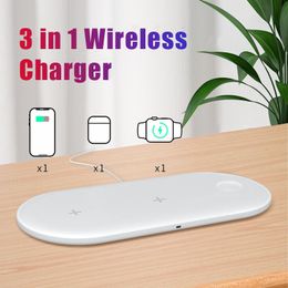 Chargeur sans fil rapide 3 en 1 15W pour Airpods Samsung Apple HUAWEI XIAOMI Iphone chargeur rapide pour iWatch Pro Qi Wireless Charging Pad