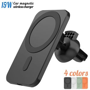 15W Halolock Magnetische Wireless Car Charger Mount voor iPhone 12 Pro Max Magsafing Fast Charging Wireless Charger Car Phone Holder voor Huawei Xiaomi Samsung S10