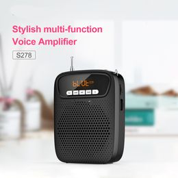 Freeshipping 15W Draagbare Voice-versterker Wired Microphone FM Radio AUX AUDIO REPORTING Bluetooth-luidspreker voor lerareninstructeur