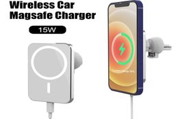 Support de chargeur magnétique de voiture sans fil 15W, pour charge rapide ip12, support de ventilation magnétique Adsorbable pour téléphone 2257567