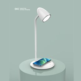 15W Wireless Chargers met aanraakbediening Night Light Desk Lamp Dimable Eye Protecting LED