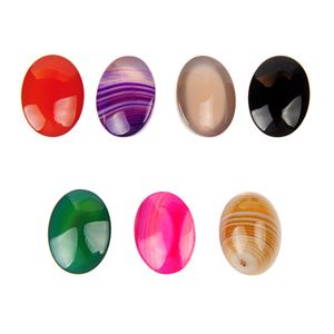 15x20mm Schoonheid Agaat Cabochon Ovale Plaatsing Multi Color Banded Agate Stone Cabochon Perfect Smooth Natural Genuine Gem Cabochon (geen gat)