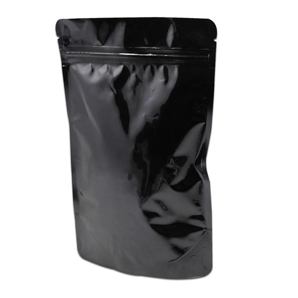 15x23cm Ziplock Aluminium Foil Bag Heat Seal Black Pure Mylar Foil Package Bag Zipper Pouch For Tea Flower Food Storage 20pcs Lot3073