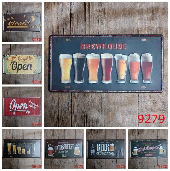 15x30 cm antiguo retro carteles de chapa de metal placas de matrícula decoración de pared placa vintage pintura de hierro arte pub bar artesanía regalo 2837833