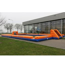 15x8m (50x26ft) Met blower groothandel Op maat draagbare opblaasbaar voetbalveld, opblaasbare voetbalveld, beluchte voetballen Court Arena voor buitenspel