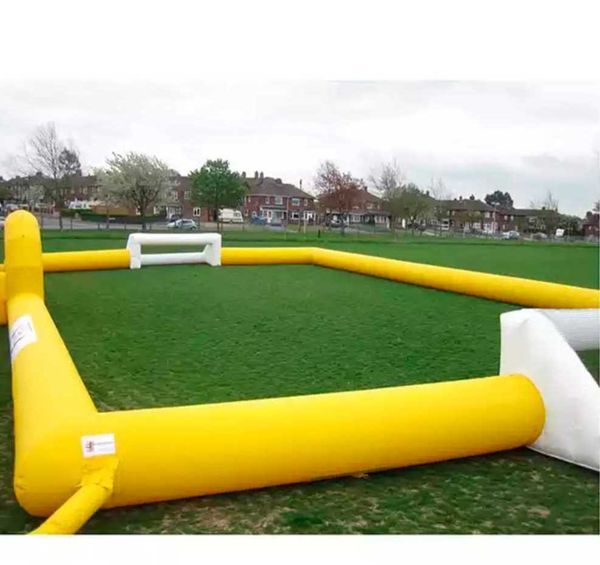 15x8m49x26ft2 Terrain de Football Gonflable Géant Bulle de Football Tissu de Terrain de Boule de Butoir pour l'école Extérieure Commerciale et le Jeu de Sports de Club