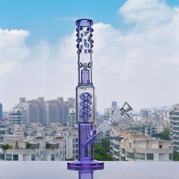 Tubo recto Bong de vidrio Cachimbas Tubos de agua en espiral Reciclador Aceite Dab Rig Grueso Bongs para fumar Bubbler