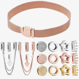 16-20 CM S925 Sterling Zilver Kleur Reflexions Armband DIY Charms Armband Fit Originele Charms Kraal Voor Vrouwen Sieraden Gift smart watch bell