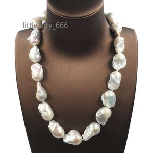 16-22 pouces grande perle baroque Nature collier ras du cou de perles d'eau douce taille de perle 14-18 mm