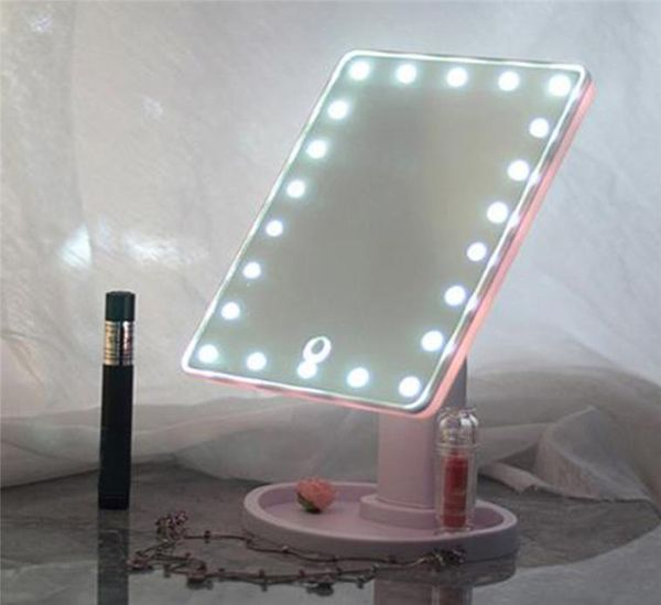 16/22 luces LED Touch Sn espejos de maquillaje espejo de tocador profesional con encimera ajustable de belleza saludable rotación 360 2737476