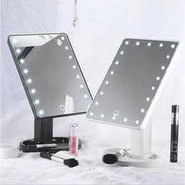 16/22 LED's make-upspiegel met LED Touch Verstelbaar licht Cosmetische spiegel Verlichte make-upspiegel Espejo De Maquillaje De Mesa 240219