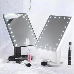 16/22 LED's make -up spiegel met LED Touch verstelbaar licht cosmetische spiegel verlichte ijdelheid spiegel espejo de maquillaje de mesa 240530