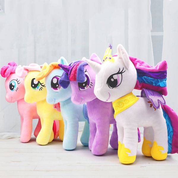 16 22 cm película de animación y televisión periférico muñeco de peluche de juguete unicornio de peluche arcoíris pony muñecas regalo al por mayor