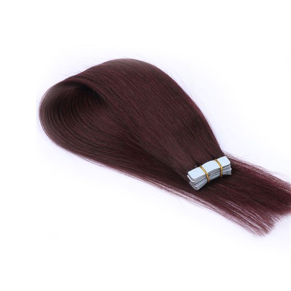 16-22 pouces bande dans les extensions de cheveux humains de peau couleur noir blonde extensions de cheveux de bande 2 5g pcs 60pcs sac fedex gratuit