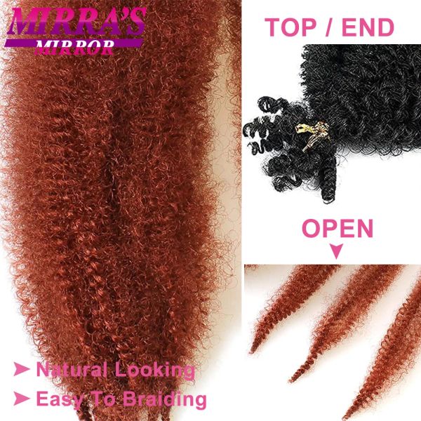 16/24/28 pouces Twinky Twist Marley Braidage Crochet Hair synthétique Pré-séparée Afro Twist Cheveux pour Butterfly Locs Traids