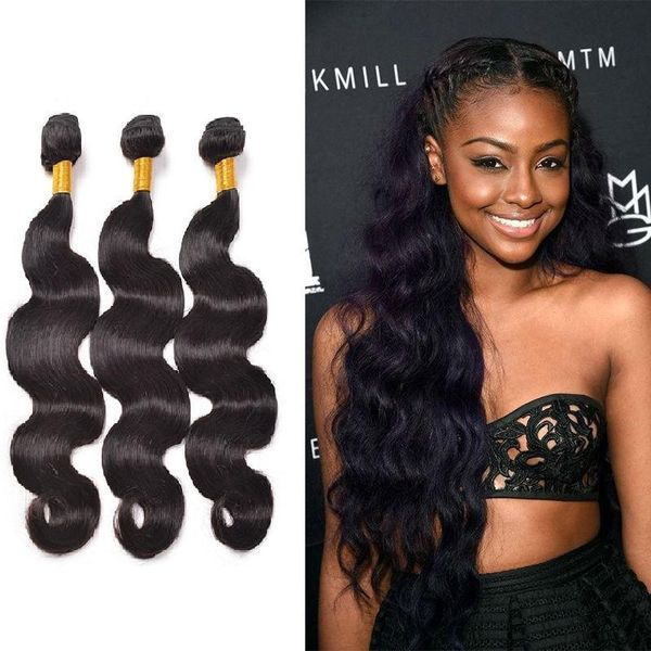 16 ~ 24 pouces Extensions de trame de cheveux de vague de corps Bundles Bundle de cheveux humains de simulation