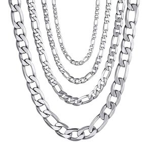 Cadena Figaro NK de 16-28 pulgadas, collar de acero inoxidable, Cable de enlace, cierre de langosta para hombres y mujeres, regalo de joyería de alta calidad