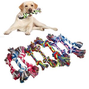 16/29CM chien jouets noeud corde à mâcher pour petits moyens grands chiens Durable tressé animaux de compagnie interactif drôle dents nettoyage fournitures 1pc