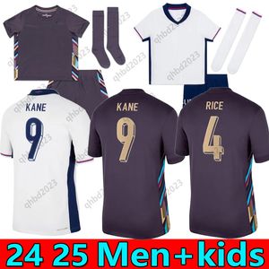 16-2xl Adult Set 24 25 Angleterre Jersey de football Bellingham Rashford Kane Sterling Grealish Football Shirt 2024 Euro Cup Team Home Men Kid Kit Saka Rice Foden