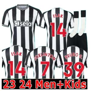 Kid Kit 22 23 24 130e anniversaire de Newcastles New Castle Soccer Jerseys Boys Bruno G. Joelinton Football T-shirts Années Isak Nufc United Maximin Wilson 16 / 2xl