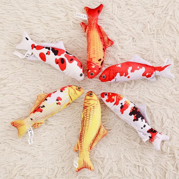 Juguete de peluche de carpa de simulación de dibujos animados de 16/30cm, minimuñecos de peces Koi suaves y bonitos, juguetes de dedo kawaii para niños, regalo de cumpleaños LA201