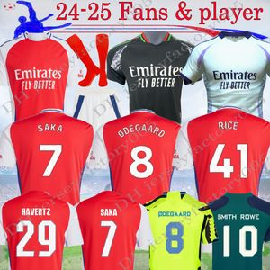 24 25 Saka Arsen Rice G.JESUS Soccer Jerseys Special Edition 2024 Home 3rd Kids Kit Odegaard