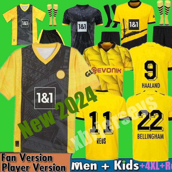 16-4xl Haller Football Jersey 23 24 25 Copa Reus 2023 2024 Borussia Football Top Nengelb Hummels Brandt Dortmond Reus Adeyemi Reyna Set especial para hombres y niños