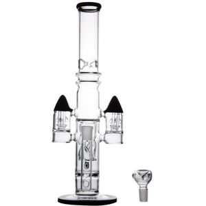 Gravity Glass Bong Bubbler Pipa para fumar Cachimbas Reciclador Dab Rigs Bongs de agua con un tazón de 18 mm Ash Catcher